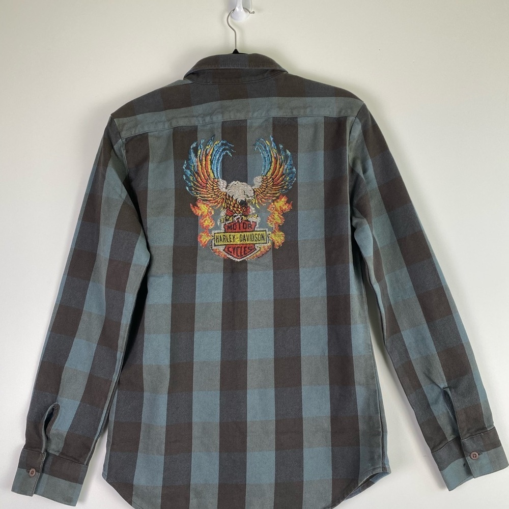 Harley Davidson Slim fit Long Sleeve Woven Shirt - Picture 8 of 11